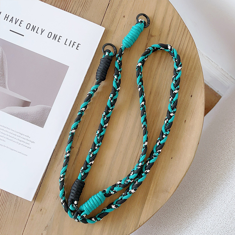 Lanyard universal pentru telefon din poliester cu cataramă metalică, design simplu