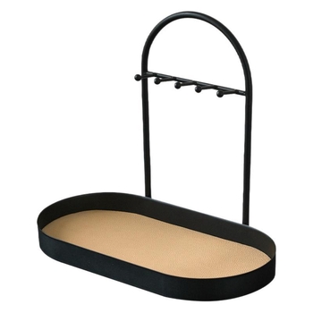 Държач за бижута за бюро — многофункционална железна елипсовидна поставка за аксесоари, прост и модерен дизайн