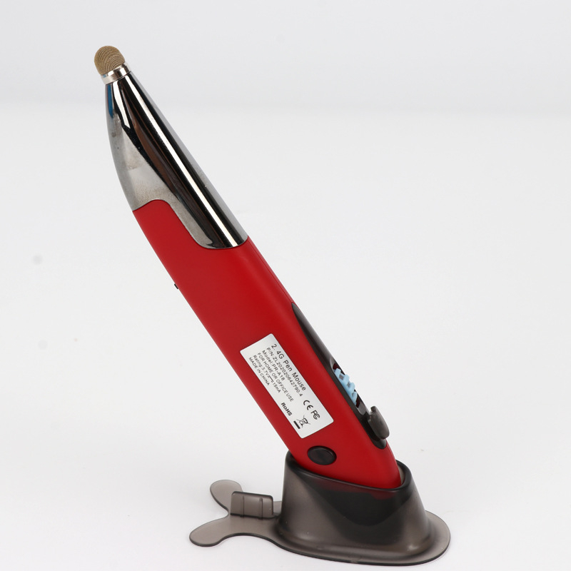 Безжична зареждаща гейминг мишка с писалков дизайн и тъчскрийн повърхност, 1600 DPI, Bluetooth и 2.4 GHz, 4 клавиша