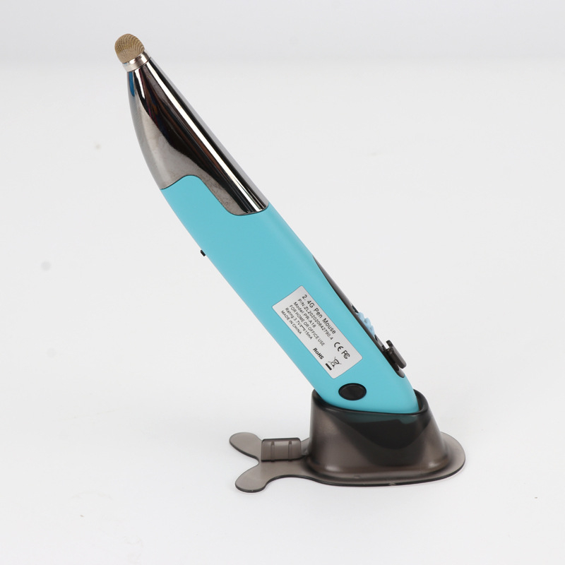 Безжична зареждаща гейминг мишка с писалков дизайн и тъчскрийн повърхност, 1600 DPI, Bluetooth и 2.4 GHz, 4 клавиша