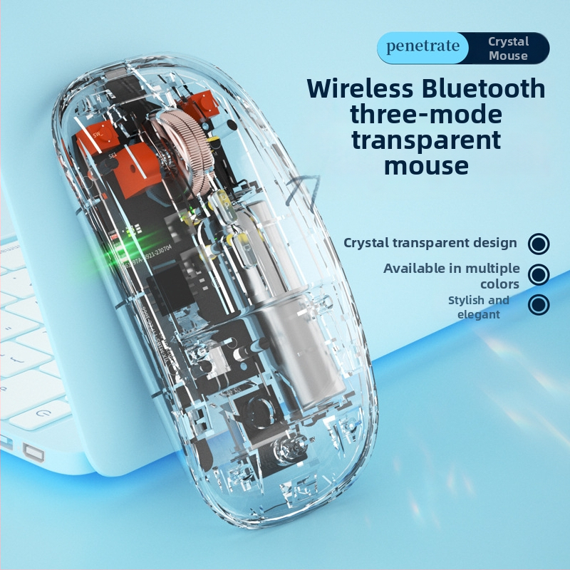 Bluetooth bezdrôtová myš s 6 tlačidlami, 2500 DPI, dvojmódové pripojenie (2,4G/Bluetooth), dosah až 10 m, kompatibilná s notebookmi