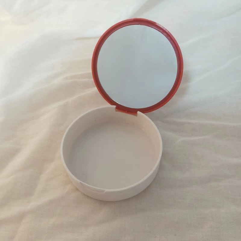 Кръгла огледална кутия за бижута за пътуване с вътрешни отделения, преносима настолна кутия за бижута, прахо- и влагоустойчива, антиоксидантна защита, модел CY1009, тегло 110 g