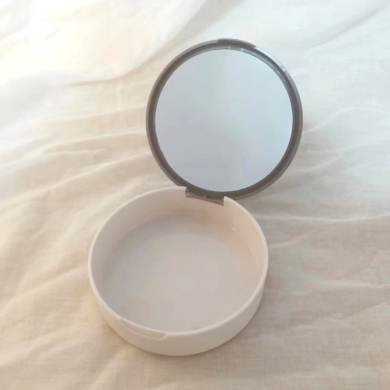 Кръгла огледална кутия за бижута за пътуване с вътрешни отделения, преносима настолна кутия за бижута, прахо- и влагоустойчива, антиоксидантна защита, модел CY1009, тегло 110 g