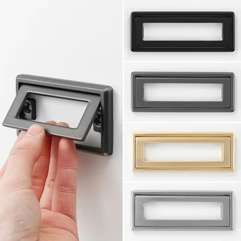 Цинкова сплав плоска дръжка за гардероб и чекмеджета, модерен минималистичен дизайн, скрита дръжка, електроплатирана повърхност, питч 32/64/96