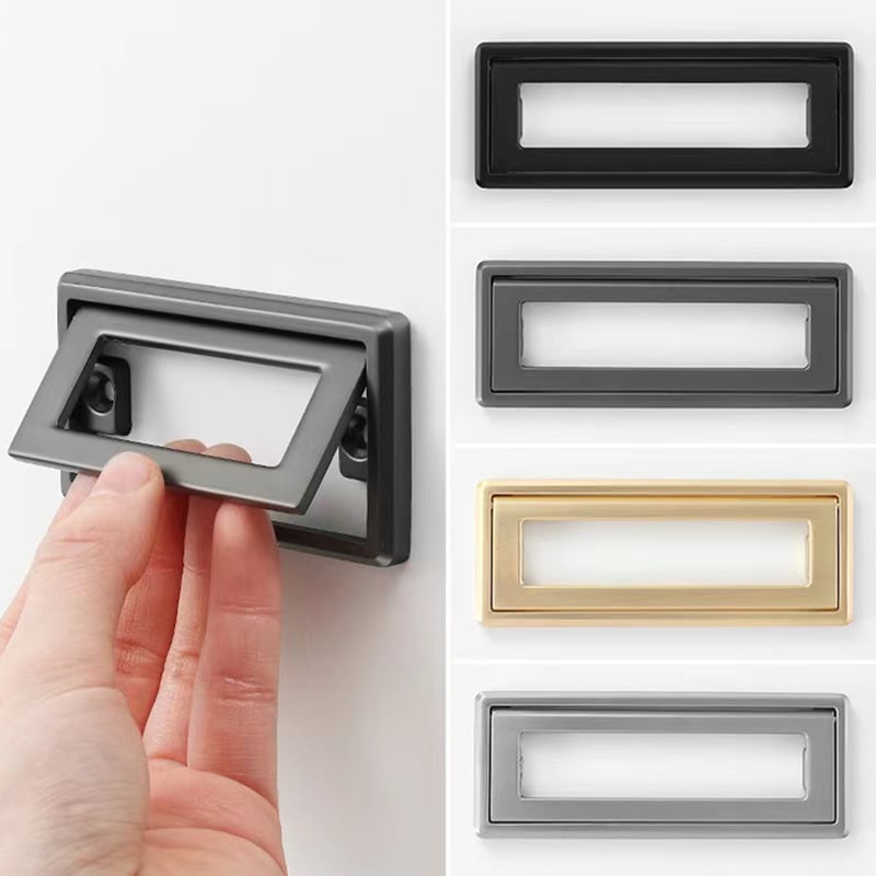 Цинкова сплав плоска дръжка за гардероб и чекмеджета, модерен минималистичен дизайн, скрита дръжка, електроплатирана повърхност, питч 32/64/96