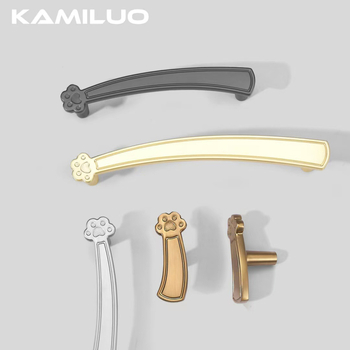 Дръжка за шкафове във форма на котешка лапа - цинкова сплав, нордически стил, модел 8099, подходяща за врати и чекмеджета