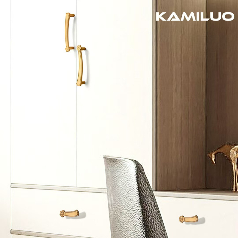 Дръжка за шкафове във форма на котешка лапа - цинкова сплав, нордически стил, модел 8099, подходяща за врати и чекмеджета