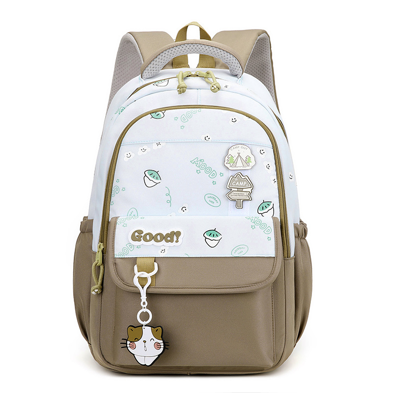 Rucsac din nylon, stil coreean, ușor, cu capacitate mare, respirabil, curea de umăr curbată, rucsac pentru școală