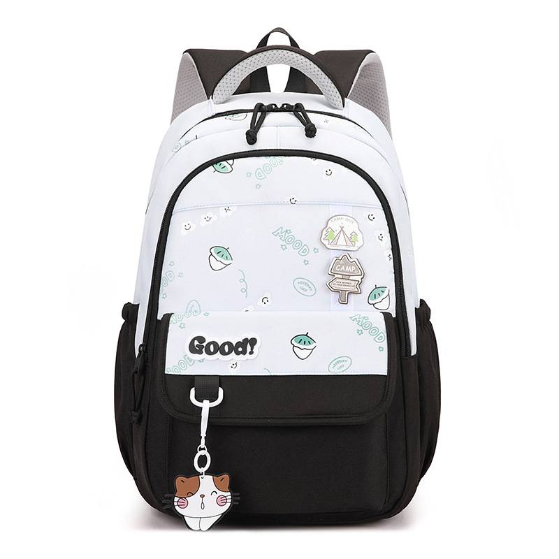 Rucsac din nylon, stil coreean, ușor, cu capacitate mare, respirabil, curea de umăr curbată, rucsac pentru școală