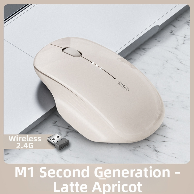 Inphic M1 втора генерация безжична мишка – тиха работа, USB-C презареждане, ергономичен дизайн, 2.4 GHz