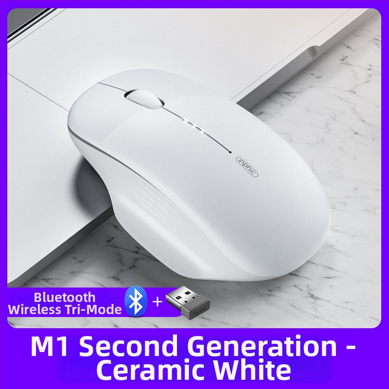 Inphic M1 втора генерация безжична мишка – тиха работа, USB-C презареждане, ергономичен дизайн, 2.4 GHz