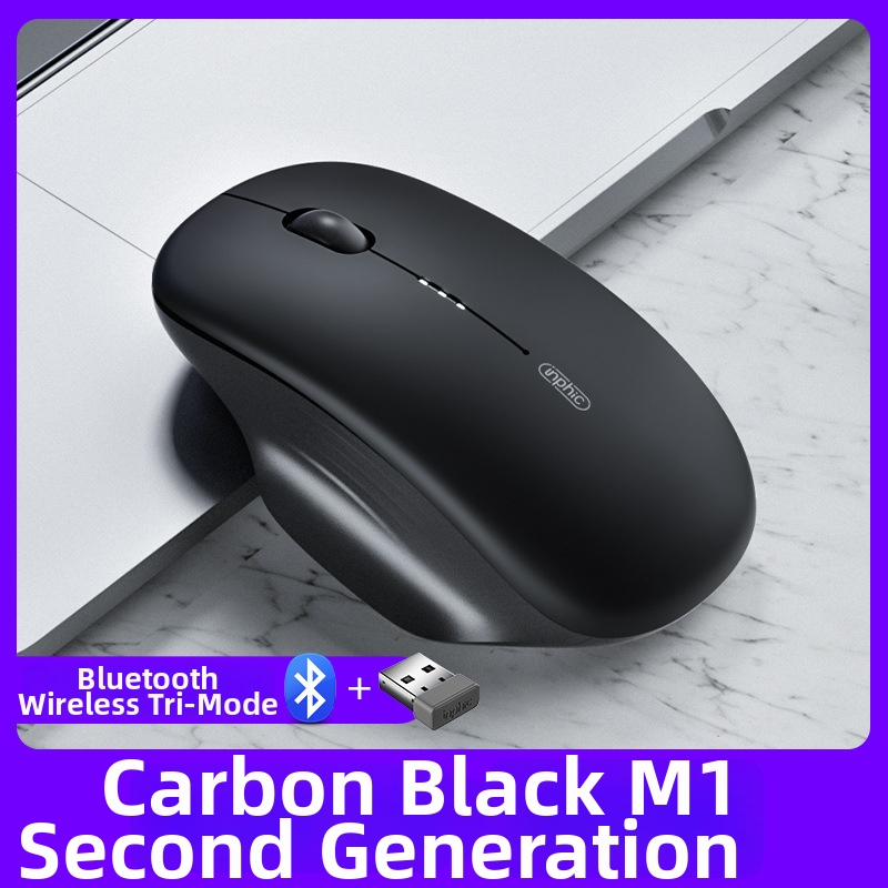 Inphic M1 втора генерация безжична мишка – тиха работа, USB-C презареждане, ергономичен дизайн, 2.4 GHz