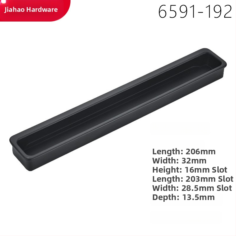 Aluminijski skriveni ugrađeni držač za ormare, ladice i vrata ormara (Materijal: aluminij; Stil: moderni minimalistički; Premaz: oksidacija)