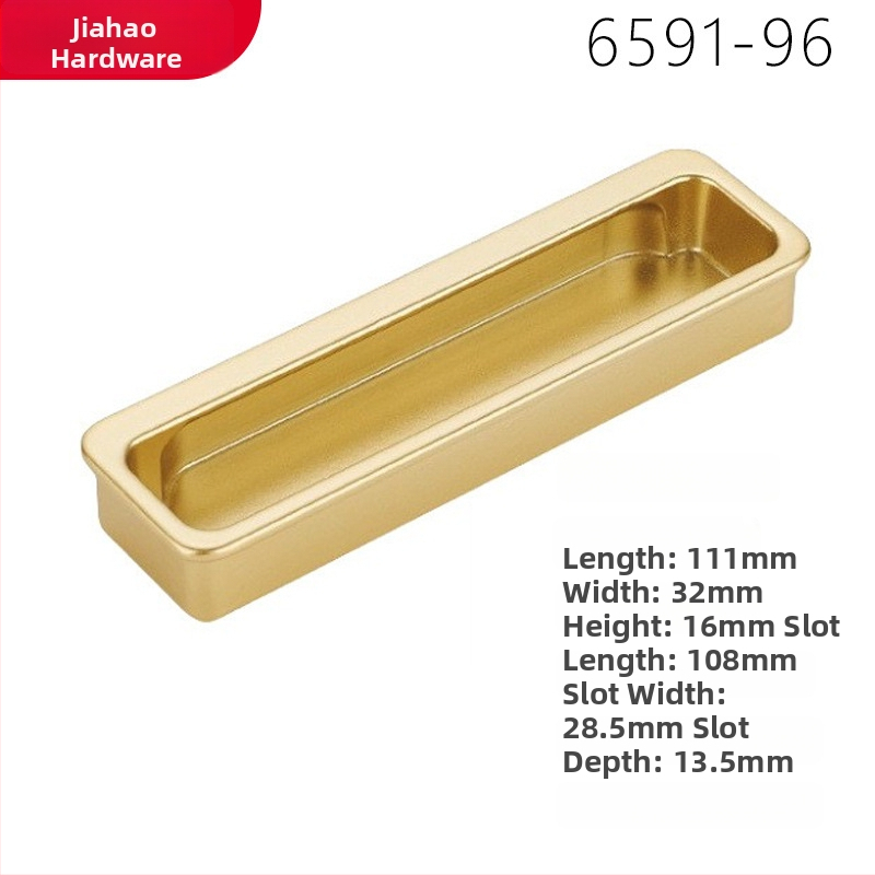 Aluminijski skriveni ugrađeni držač za ormare, ladice i vrata ormara (Materijal: aluminij; Stil: moderni minimalistički; Premaz: oksidacija)