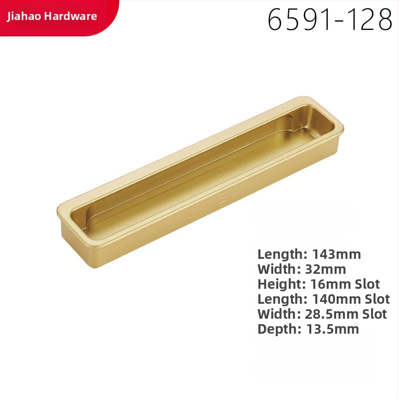 Aluminijski skriveni ugrađeni držač za ormare, ladice i vrata ormara (Materijal: aluminij; Stil: moderni minimalistički; Premaz: oksidacija)