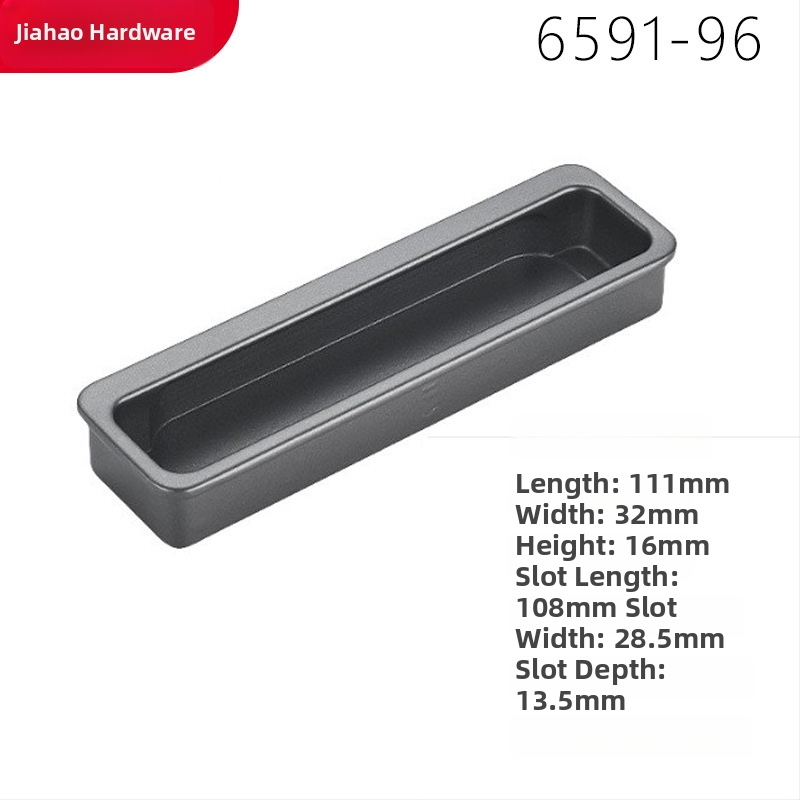 Aluminijski skriveni ugrađeni držač za ormare, ladice i vrata ormara (Materijal: aluminij; Stil: moderni minimalistički; Premaz: oksidacija)
