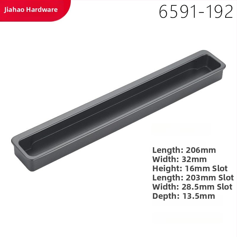 Aluminijski skriveni ugrađeni držač za ormare, ladice i vrata ormara (Materijal: aluminij; Stil: moderni minimalistički; Premaz: oksidacija)