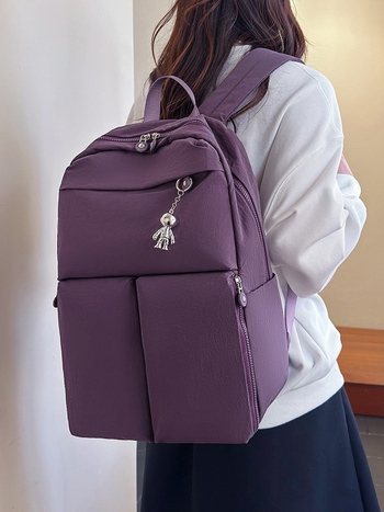 Unisex obchodný cestovný batoh, veľká kapacita, nylon, viac vreciek, vhodný pre 13-palcový notebook, Unisex