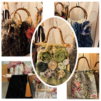 DIY υφαντή λαβή τσάντας — μέταλλο, κομψό στυλ ώριμης γυναίκας, σχέδιο: άλλο