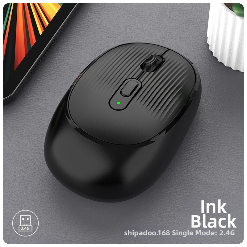 Belaidė pelė W-300, 2400 DPI, Bluetooth ir 2.4G dviejų režimų belaidė, ergonomiška, Plug-and-Play