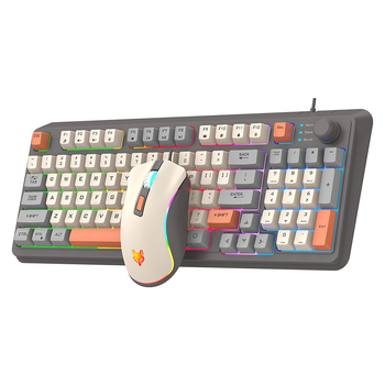 Žičana gaming tipkovnica s mehaničkim dojmom, RGB pozadinsko osvjetljenje, 88–98 tipki, USB, duljina kabela 1,5 m