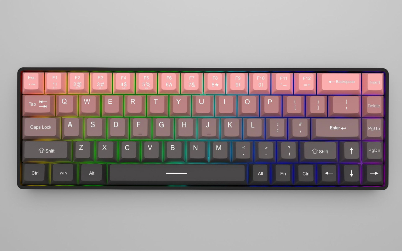 GK68 mehanička tipkovnica, žično i Bluetooth bežično povezivanje, RGB pozadinsko osvjetljenje, vodootporna konstrukcija, ABS kućište