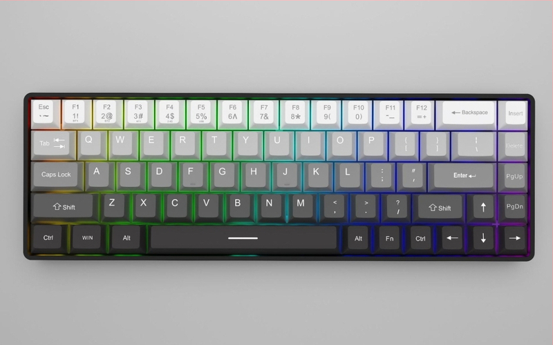 GK68 mehanička tipkovnica, žično i Bluetooth bežično povezivanje, RGB pozadinsko osvjetljenje, vodootporna konstrukcija, ABS kućište