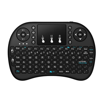 Безжична мини клавиатура с подсветка и въздушна мишка дистанционно управление (i8) – USB интерфейс, обхват 10 m, 2000 dpi