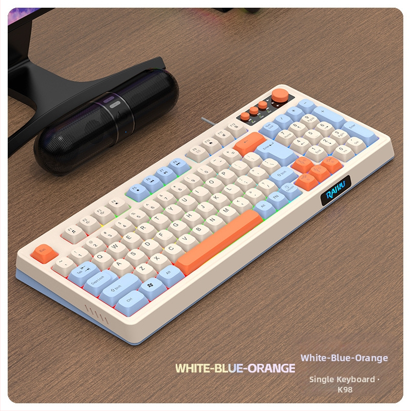 T98 káblový set klávesnice a myši, USB, 1600dpi optický senzor, ergonomický, vodotesný, možnosť súkromnej značky