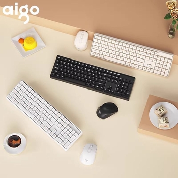 Set tastatură și mouse mecanice, fără fir CK104, 106 taste, switchuri verzi
