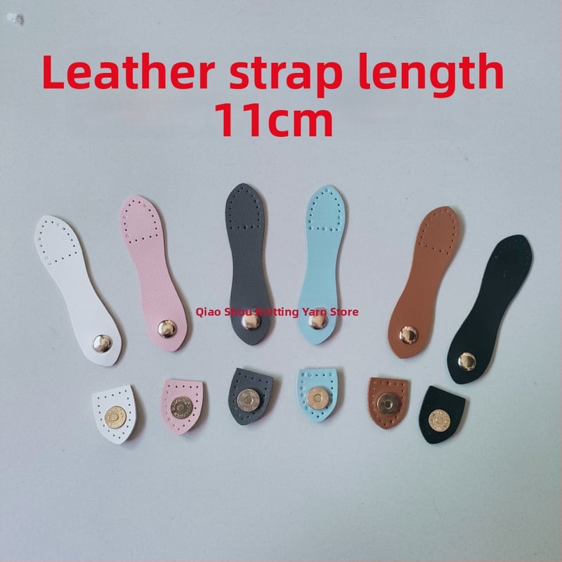 Χειροποίητο αξεσουάρ για τσάντες - μαγνητικό δερμάτινο κούμπωμα, κυκλικό διαφανές στοιχείο, πλεκτό υλικό με κοχύλι