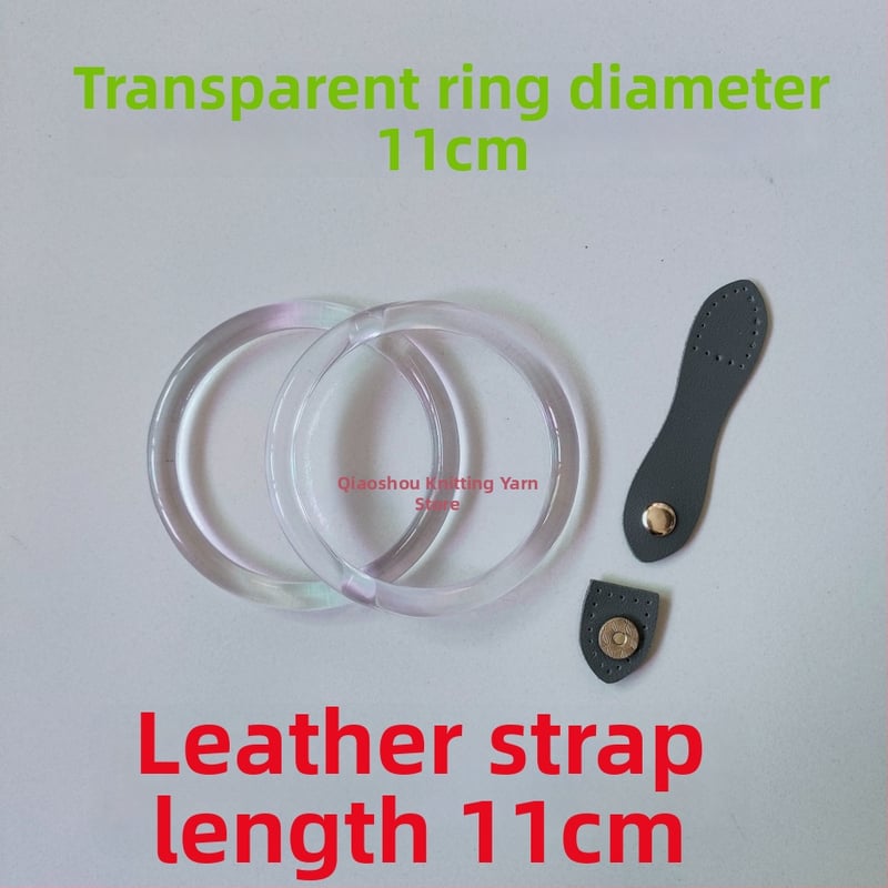 Χειροποίητο αξεσουάρ για τσάντες - μαγνητικό δερμάτινο κούμπωμα, κυκλικό διαφανές στοιχείο, πλεκτό υλικό με κοχύλι