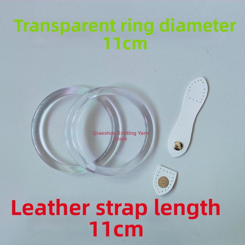 Χειροποίητο αξεσουάρ για τσάντες - μαγνητικό δερμάτινο κούμπωμα, κυκλικό διαφανές στοιχείο, πλεκτό υλικό με κοχύλι