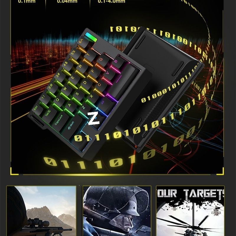 Jednoručna numerička tipkovnica s magnetskom osi, 8K RGB pozadinsko osvjetljenje, žičana gaming tipkovnica