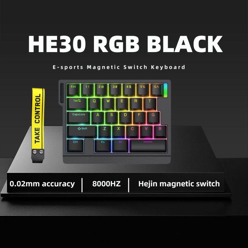 Jednoručna numerička tipkovnica s magnetskom osi, 8K RGB pozadinsko osvjetljenje, žičana gaming tipkovnica