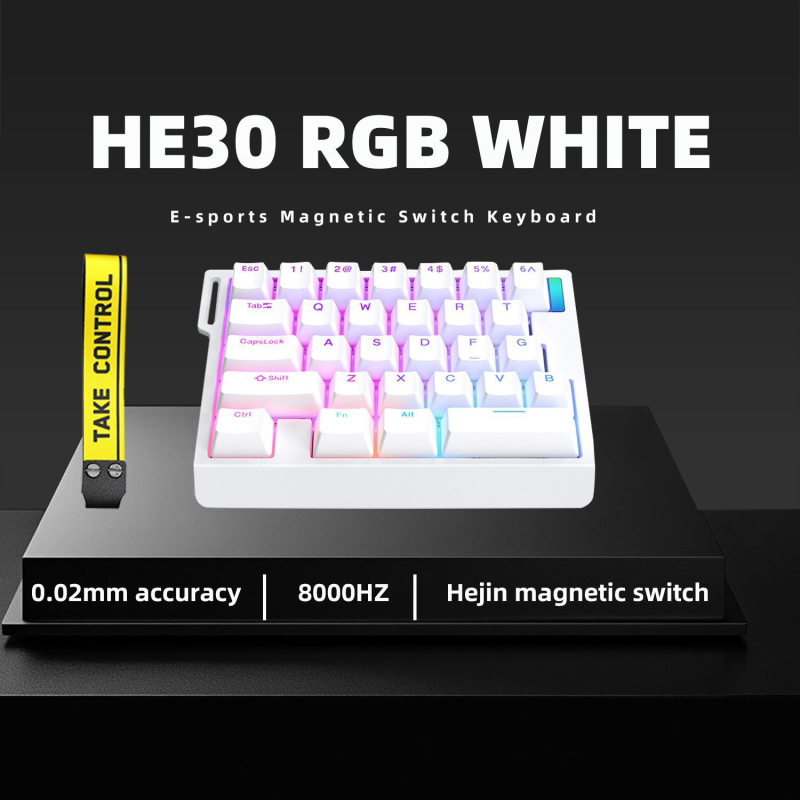 Jednoručna numerička tipkovnica s magnetskom osi, 8K RGB pozadinsko osvjetljenje, žičana gaming tipkovnica