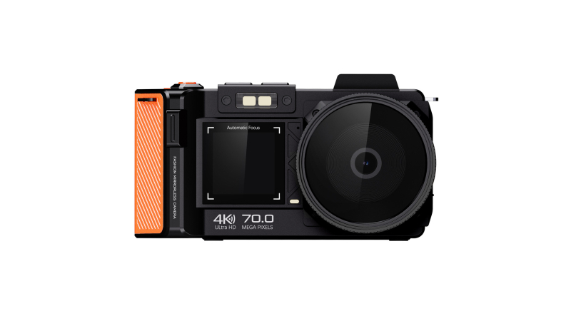 All-in-One 4K Skaitmeninė kamera su CMOS jutikliu, dvigubas ekranas 3.54in/1.54in, Wi‑Fi, naktinis matymas