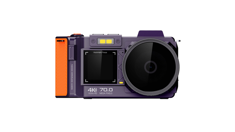 All-in-One 4K Skaitmeninė kamera su CMOS jutikliu, dvigubas ekranas 3.54in/1.54in, Wi‑Fi, naktinis matymas