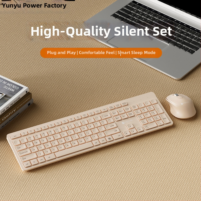 Ultra tenký bezdrôtový set klávesnice a myši – tiché písanie, univerzálna kompatibilita, PBT plast
