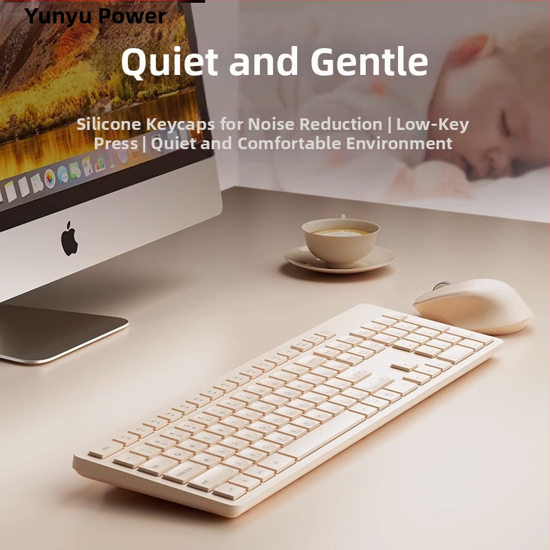 Ultra tenký bezdrôtový set klávesnice a myši – tiché písanie, univerzálna kompatibilita, PBT plast