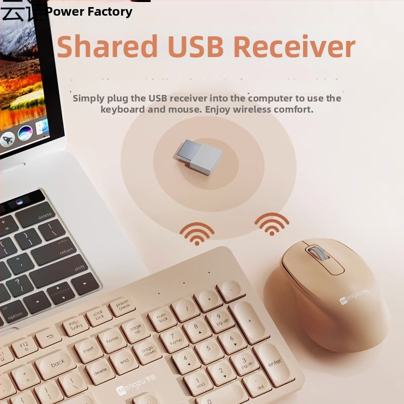 Ultra tenký bezdrôtový set klávesnice a myši – tiché písanie, univerzálna kompatibilita, PBT plast