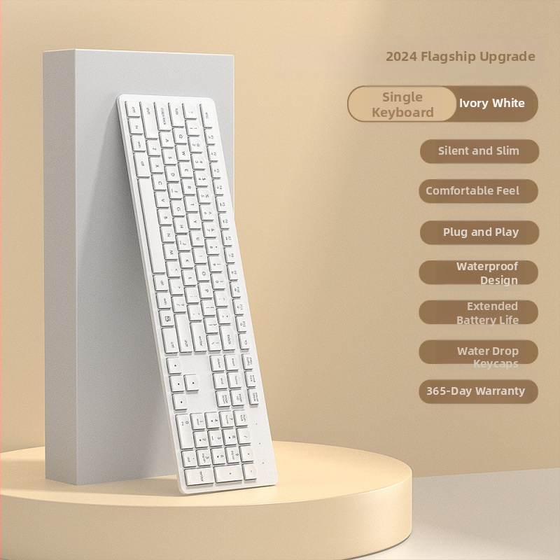 Ultra tenký bezdrôtový set klávesnice a myši – tiché písanie, univerzálna kompatibilita, PBT plast