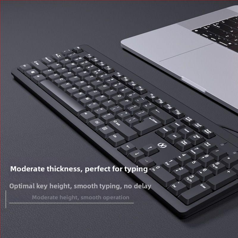 Káblová klávesnica pre stolný počítač a notebook s PS/2 a USB rozhraniami, určená pre kanceláriu a hranie