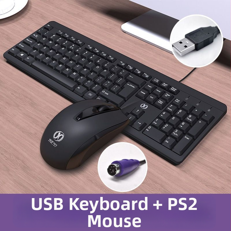 Káblová klávesnica pre stolný počítač a notebook s PS/2 a USB rozhraniami, určená pre kanceláriu a hranie