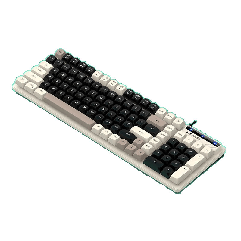 Σετ ενσύρματου πληκτρολογίου και ποντικιού με μηχανικό αίσθημα, χωρίς φωτισμό, χωρίς μαξιλαράκι καρπού, για υπολογιστή