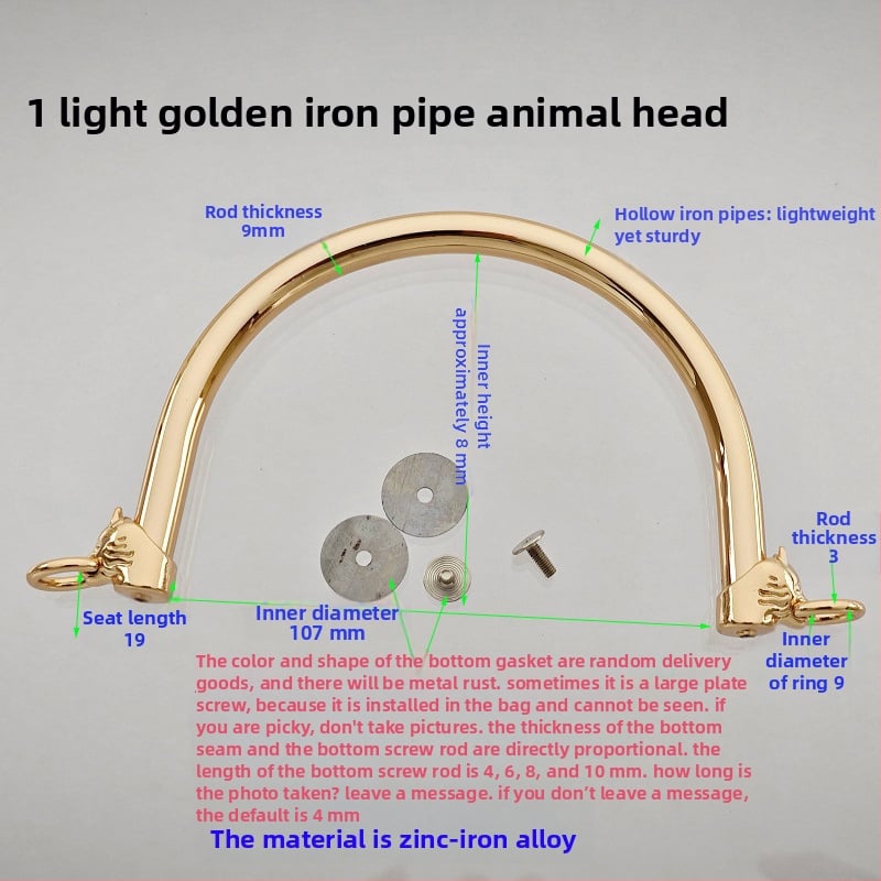 Σετ εξαρτημάτων τσάντας: κυκλικές και ημικυκλικές λαβές, κούφιες λαβές, μεταλλικές σταθερές λαβές, αξεσουάρ με χάντρες μπαμπού και δαχτυλίδια μεταφοράς — Άνοιξη 2024.