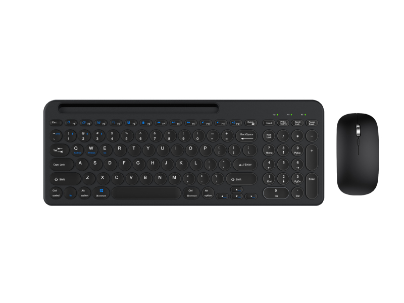 Sada klávesnice a myši so tri režimami, dobíjateľná, tichá, bezdrôtová Bluetooth 2.4G — 105 kláves, Plug-and-Play