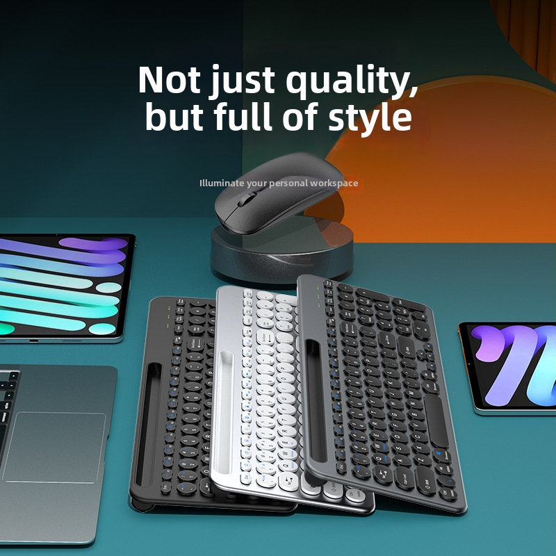 Sada klávesnice a myši so tri režimami, dobíjateľná, tichá, bezdrôtová Bluetooth 2.4G — 105 kláves, Plug-and-Play
