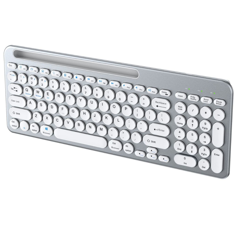 Sada klávesnice a myši so tri režimami, dobíjateľná, tichá, bezdrôtová Bluetooth 2.4G — 105 kláves, Plug-and-Play