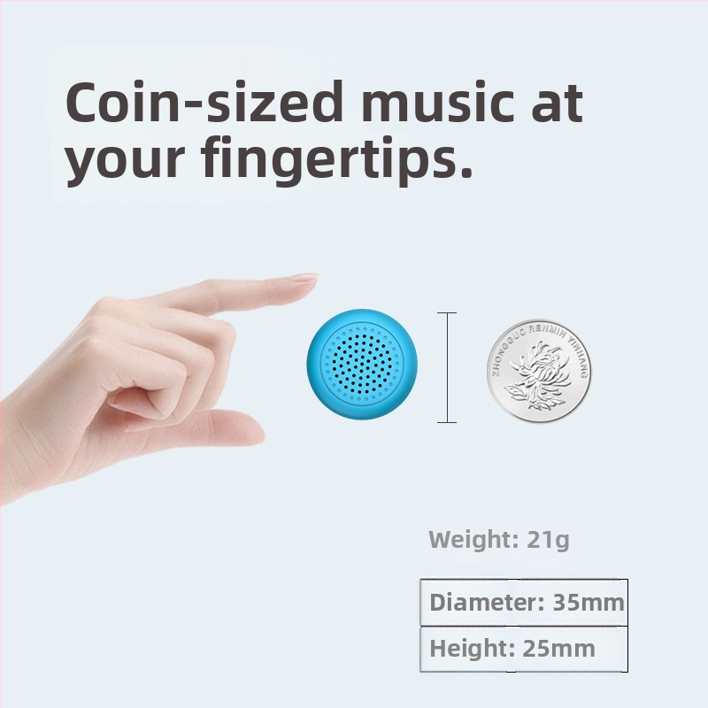 Prenosný Bluetooth reproduktor – kompaktný vonkajší mini reproduktor (Bluetooth 5.0, 2W, dosah 10 m, frekvenčné pásmo 150Hz–16kHz, USB nabíjanie)